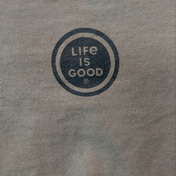 NWT Life is Good with Tacos Crusher Tee Unisex Army Green Short Sleeve T… - Picture 6 of 9